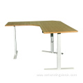 Triple Motors Three Legs L Shape Electric Desk